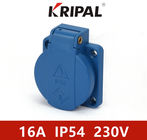 IP54 16 Amp Biru standar Jerman untuk soket tambahan industri