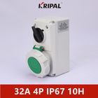 KRIPAL Tiga Fase 32A IP67 Interlocked Switch Socket standar IEC