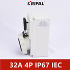IP67 16A 3P Switched Socket Dengan Interlock Mekanik standar IEC