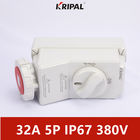IP67 32A 5P 380V Soket Sakelar Interlock Tahan Air Bersertifikat CE