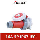 16A 5P IP67 IEC Phase Inverter Plug Dan Panel Mounted Socket