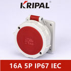 16A 5P IP67 IEC Phase Inverter Plug Dan Panel Mounted Socket