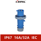 5P 16A Tiga Fase IP67 IEC Standard Industrial Plug Socket Tahan Debu