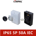 Persetujuan CE Sakelar Isolator IP65 4 Tiang 32A 40A 50A 63A Dengan Kandang