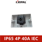 Persetujuan CE Sakelar Isolator IP65 4 Tiang 32A 40A 50A 63A Dengan Kandang