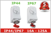 IP44 IP67 Industrial Power Socket Receptacles dengan Mechanical Interlock