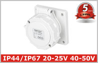 IP67 Low-voltage Industrial Power panel terpasang Socket 2P, 2P + E, 20V-25V, 40V-50V, 16A, 32A 5 Tahun Garansi