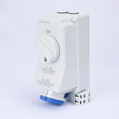 IP44 3P 16A 220V Soket Sakelar Interlock Mekanik Industri 6H
