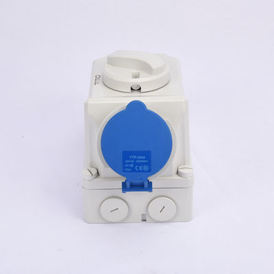 IP44 3P 16A 220V Soket Sakelar Interlock Mekanik Industri 6H