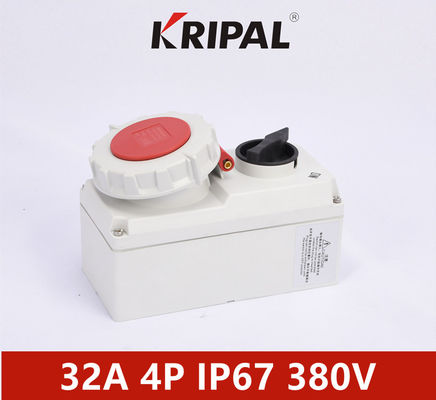 Soket Daya Industri Standar IEC Dampproof Mechanical Interlocking IP67 32A