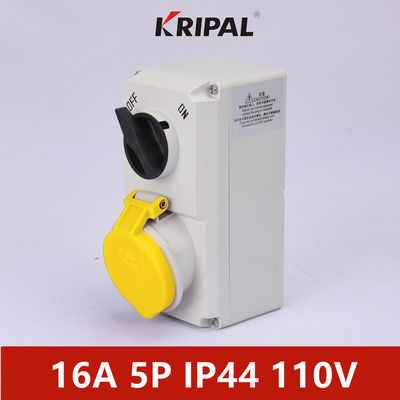 PC IP44 16A Saklar Soket Industri Dengan Interlock Mekanik