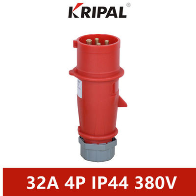 IP44 Steker Inverter Fase Industri Berkualitas Tinggi 32A 4 Tiang 380V