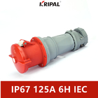 CE IP67 125A 4 Pin Konektor Industri Tahan Suhu Tinggi
