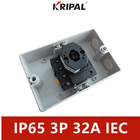 KRIPAL IP65 Sakelar Rotary Listrik 4 Tiang 40A Standar IEC Tahan Air