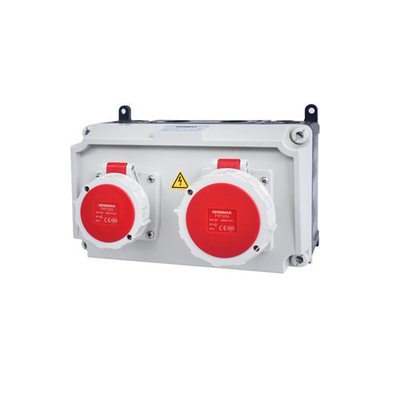 PC IP67 32A Industri Melangkah Overhaul Kotak Catu Daya Dapat Disesuaikan