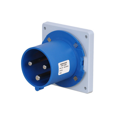 IP44 230V 63A Tiga Fase Panel Industri Mounted Plug Standar IEC