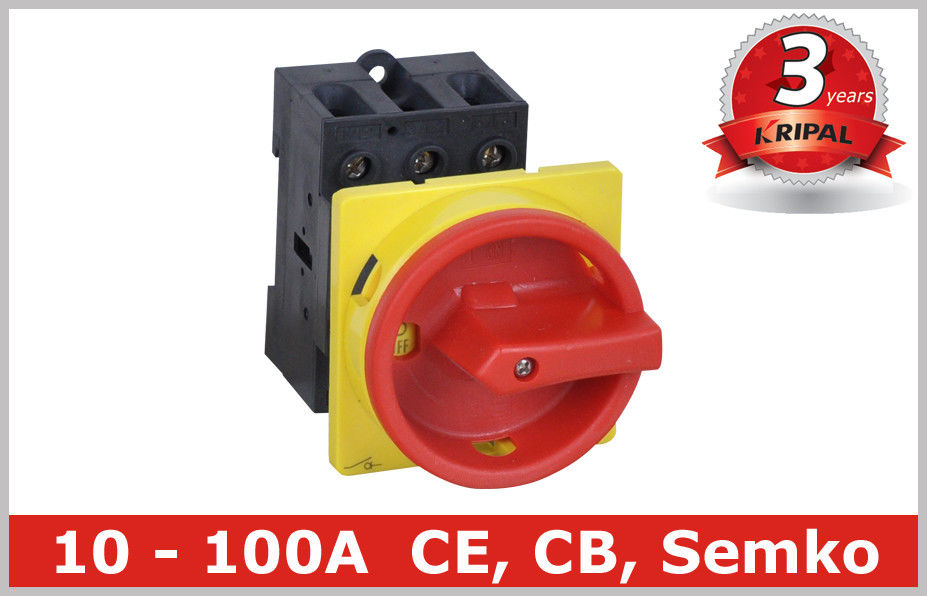 10A 16A 20A 25A 32A 40A 50A 63A 80A 100A Rotary Isolating Switch Rear mounted